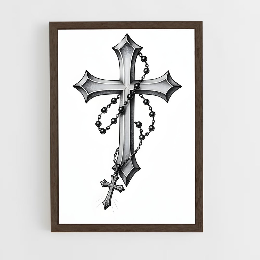 ap-latin cross-5 cadre Bois foncé