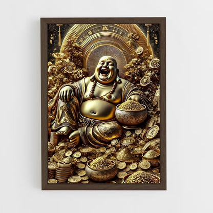 ap-laughing buddha-1 cadre Bois foncé