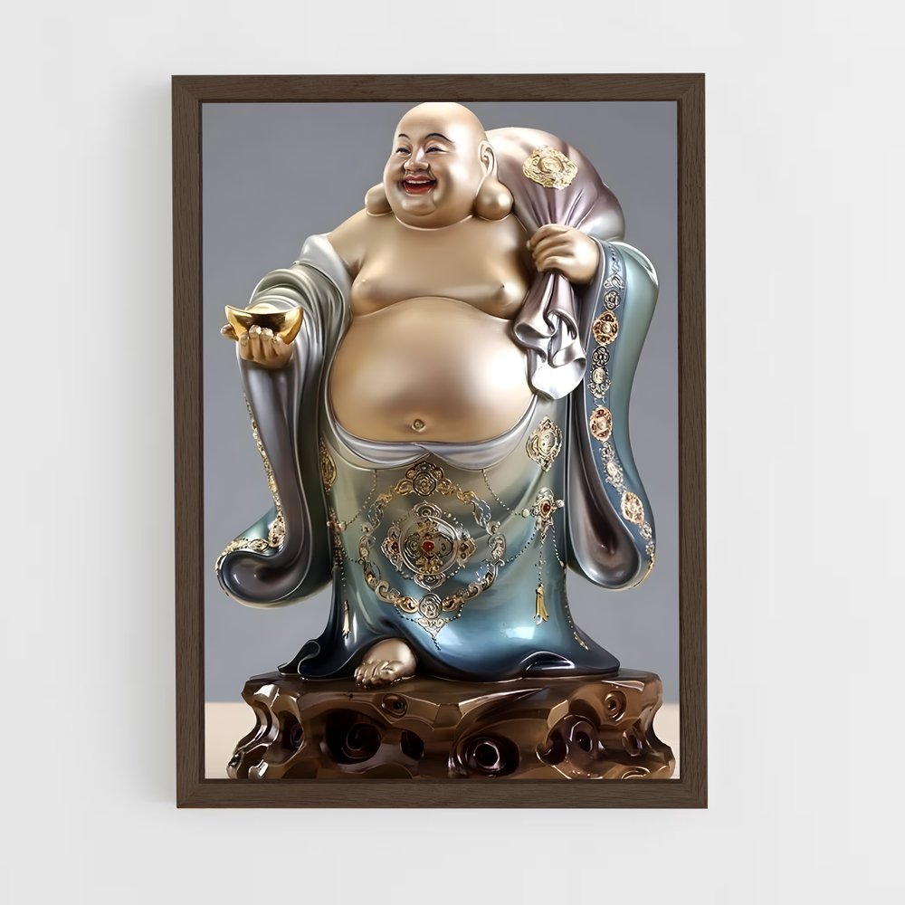ap-laughing buddha-3 cadre Bois foncé