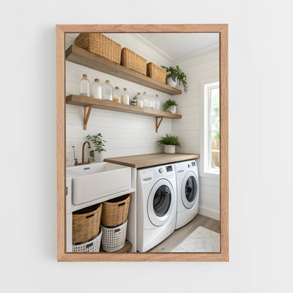 ap-laundry room-1 cadre Bois clair