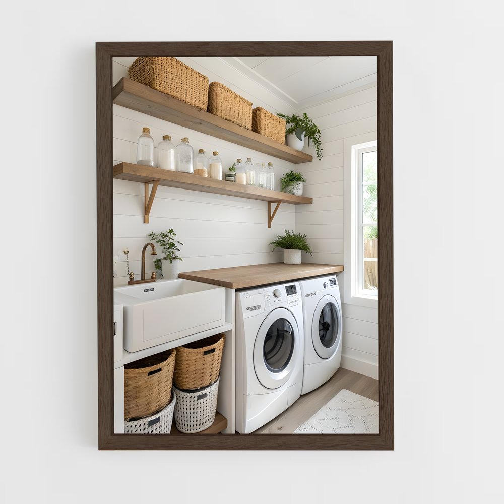 ap-laundry room-1 cadre Bois foncé