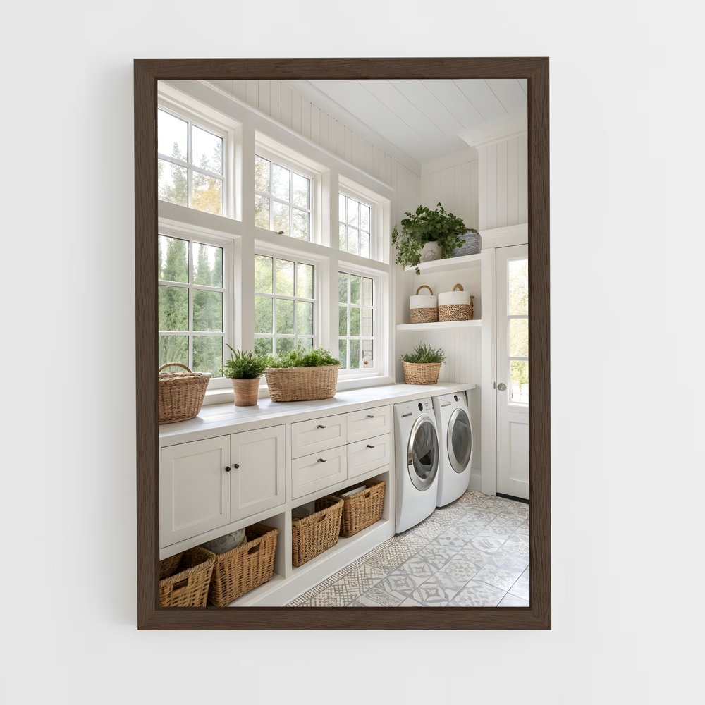 ap-laundry room-11 cadre Bois foncé