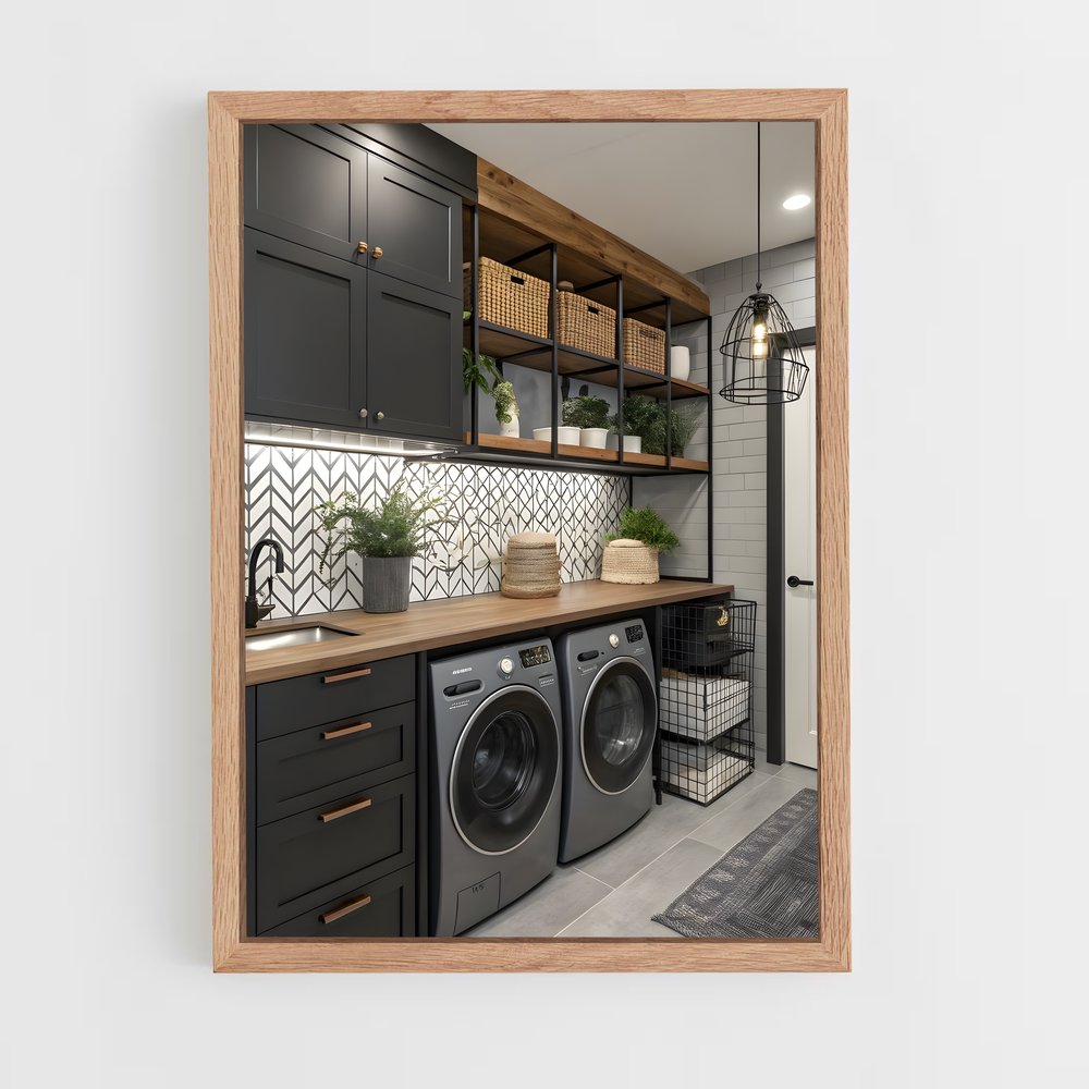 ap-laundry room-14 cadre Bois clair