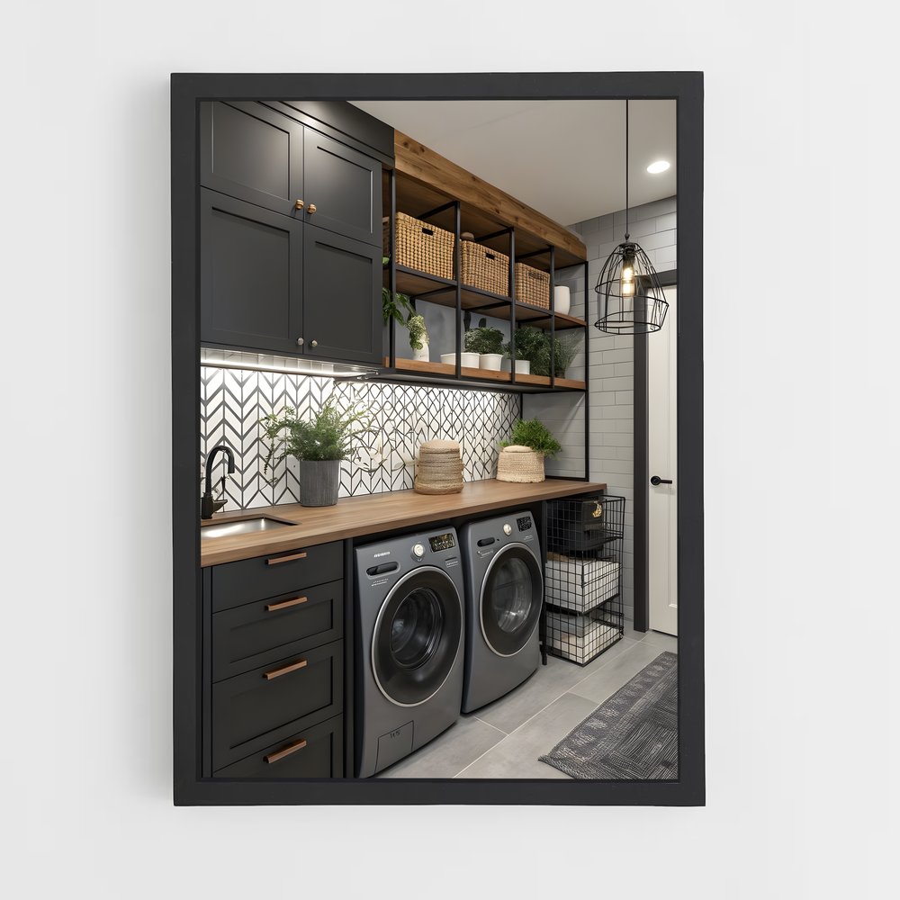 ap-laundry room-14 cadre Noir