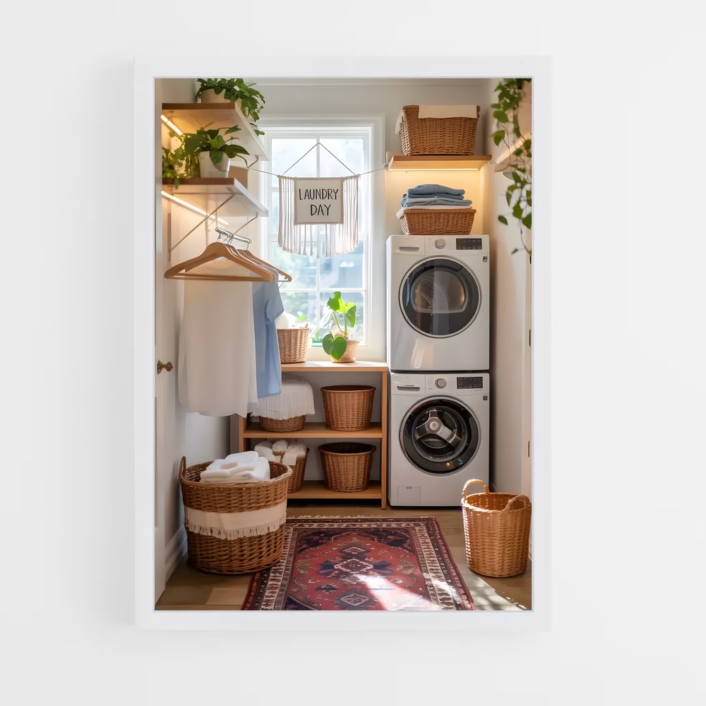 ap-laundry room-15 cadre Blanc