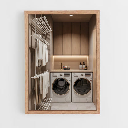 ap-laundry room-16 cadre Bois clair