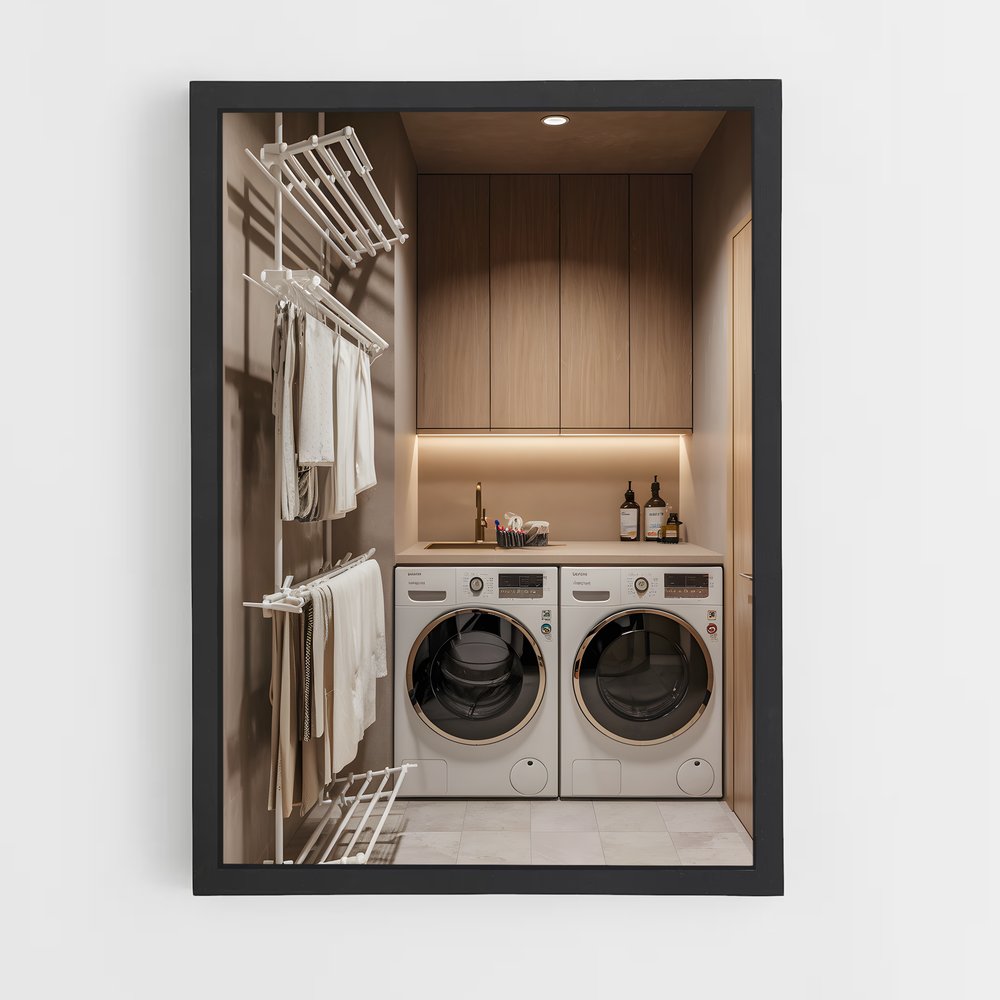 ap-laundry room-16 cadre Noir