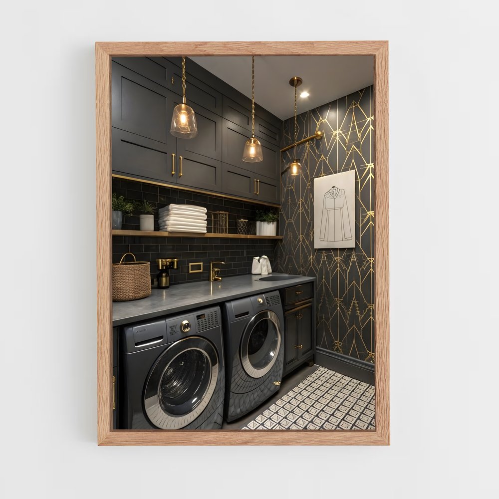 ap-laundry room-17 cadre Bois clair
