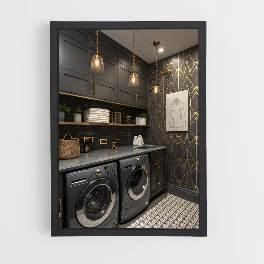 ap-laundry room-17 cadre Noir