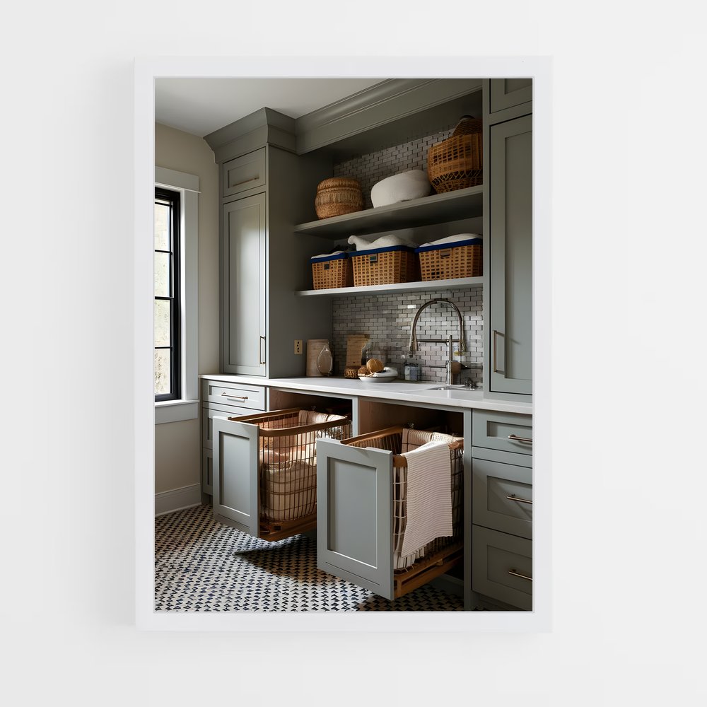 ap-laundry room-18 cadre Blanc
