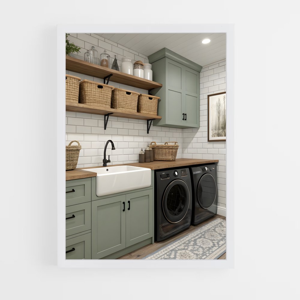 ap-laundry room-2 cadre Blanc