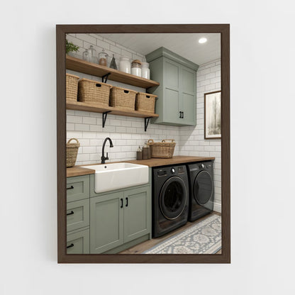 ap-laundry room-2 cadre Bois foncé