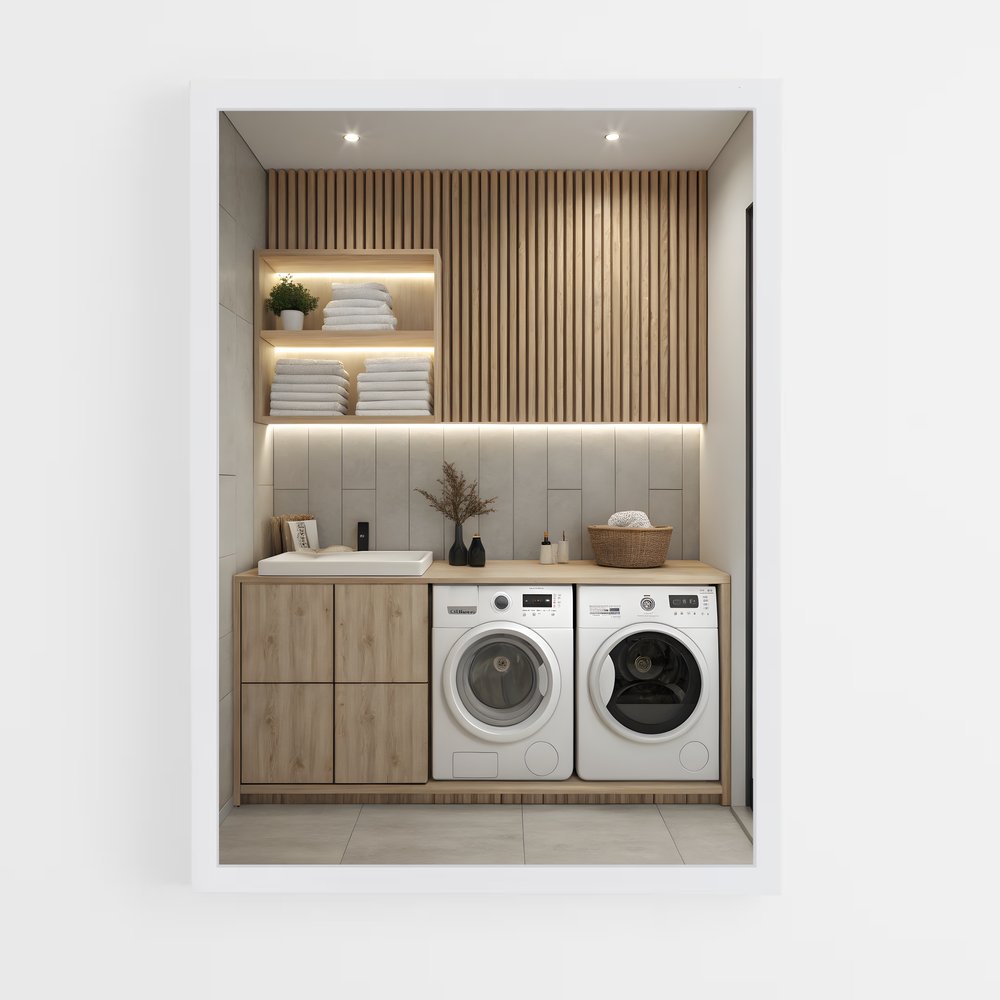 ap-laundry room-4 cadre Blanc
