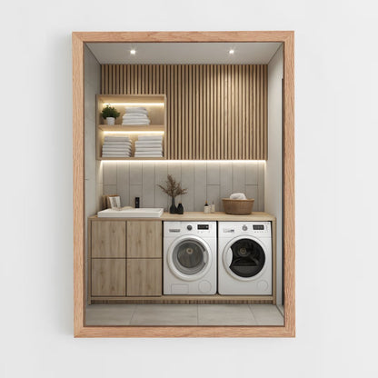 ap-laundry room-4 cadre Bois clair