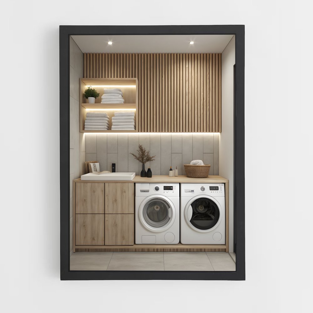 ap-laundry room-4 cadre Noir