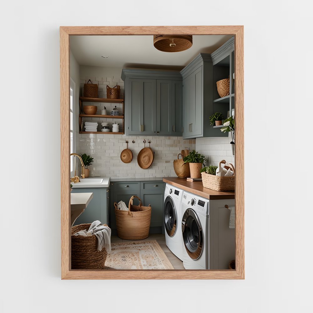 ap-laundry room-5 cadre Bois clair