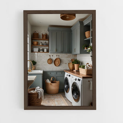 ap-laundry room-5 cadre Bois foncé