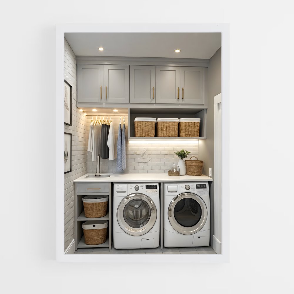 ap-laundry room-7 cadre Blanc