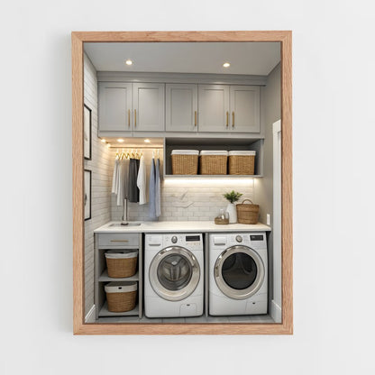 ap-laundry room-7 cadre Bois clair