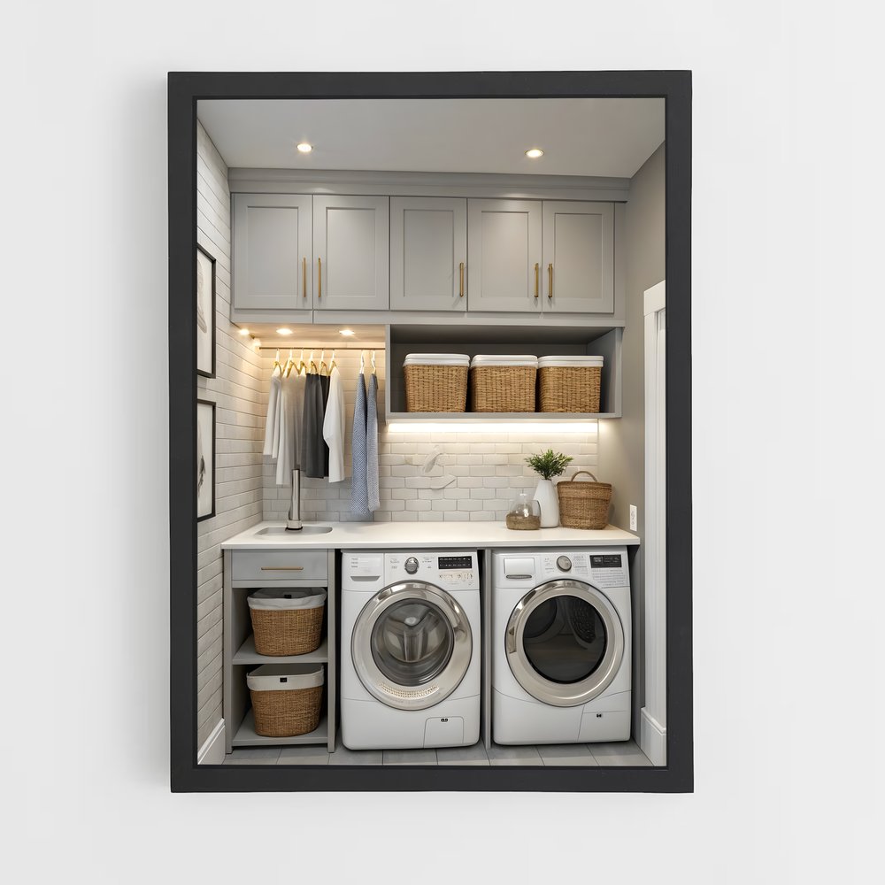 ap-laundry room-7 cadre Noir