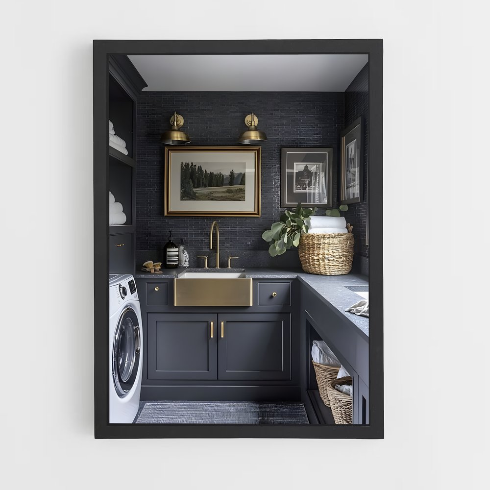 ap-laundry room-8 cadre Noir