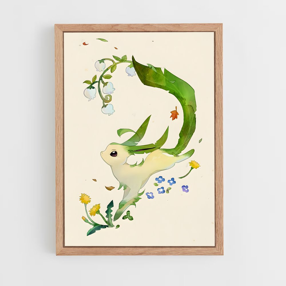 ap-leafeon-5 cadre Bois clair