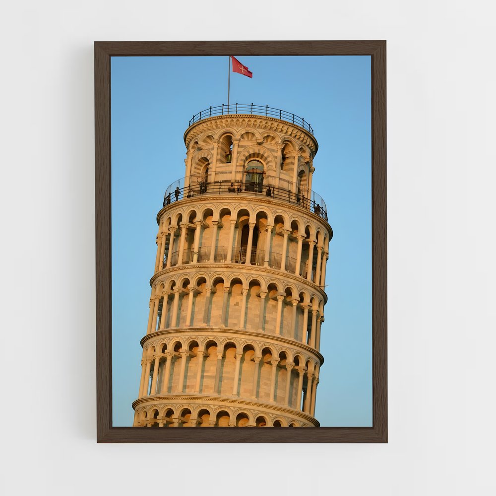 ap-leaning tower pisa-12 cadre Bois foncé