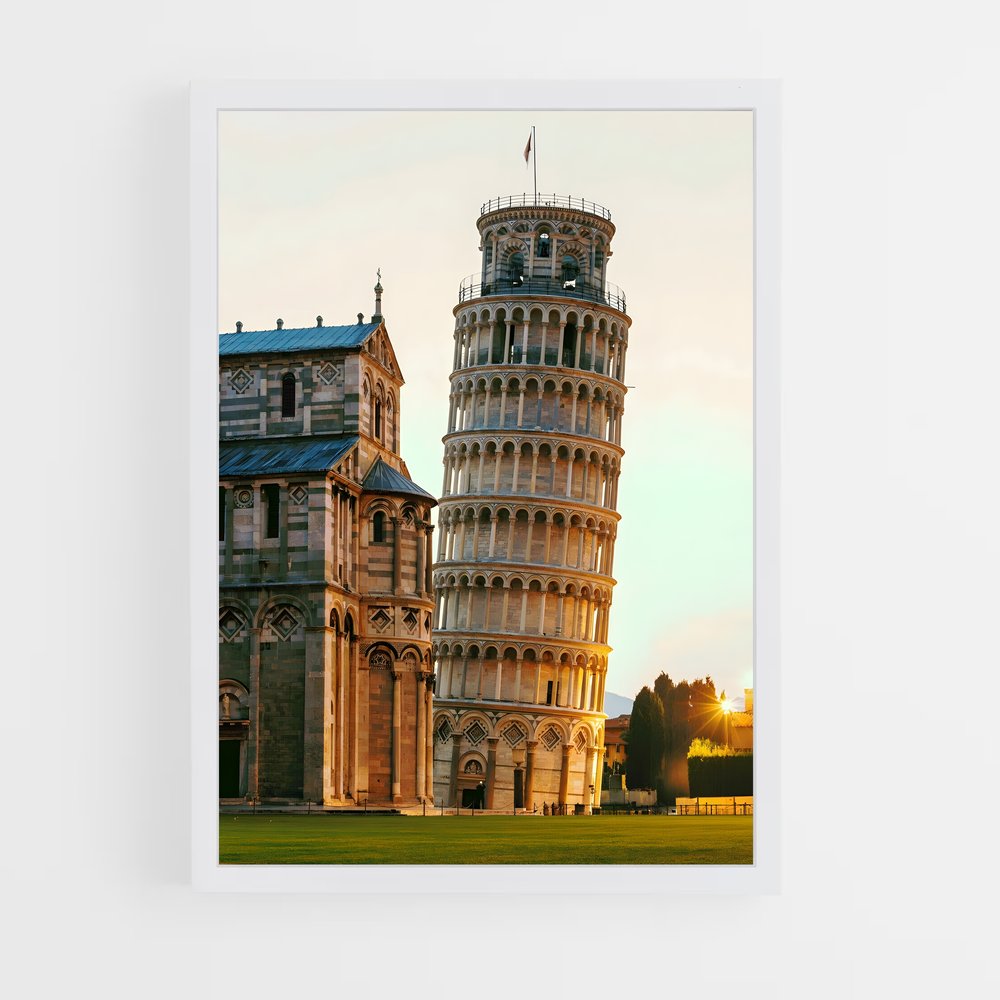 ap-leaning tower pisa-13 cadre Blanc