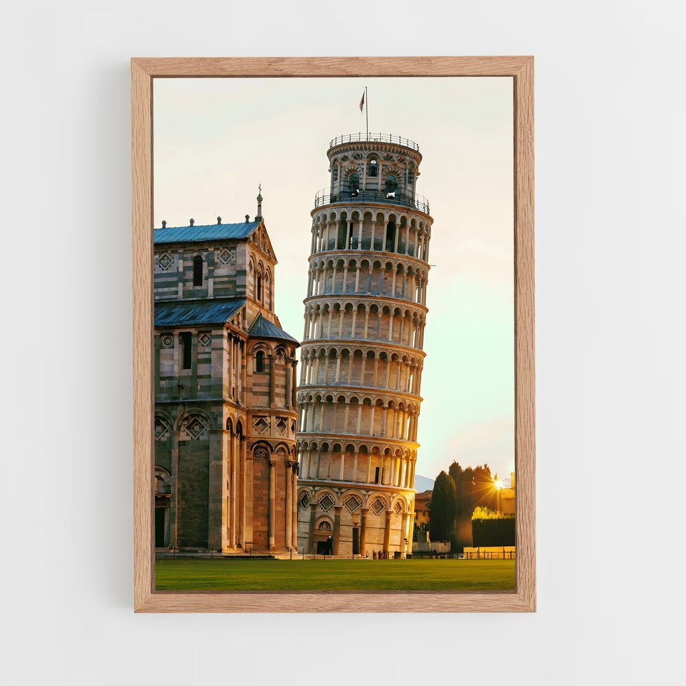 ap-leaning tower pisa-13 cadre Bois clair