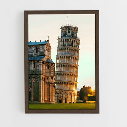 ap-leaning tower pisa-13 cadre Bois foncé
