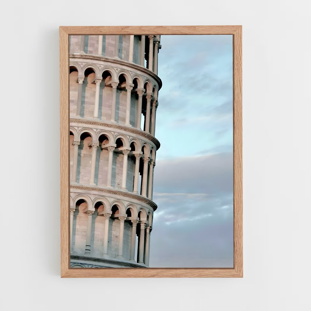 ap-leaning tower pisa-14 cadre Bois clair