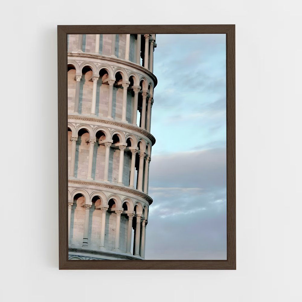 ap-leaning tower pisa-14 cadre Bois foncé
