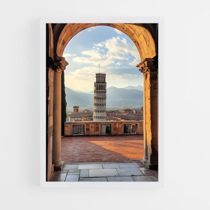ap-leaning tower pisa-3 cadre Blanc