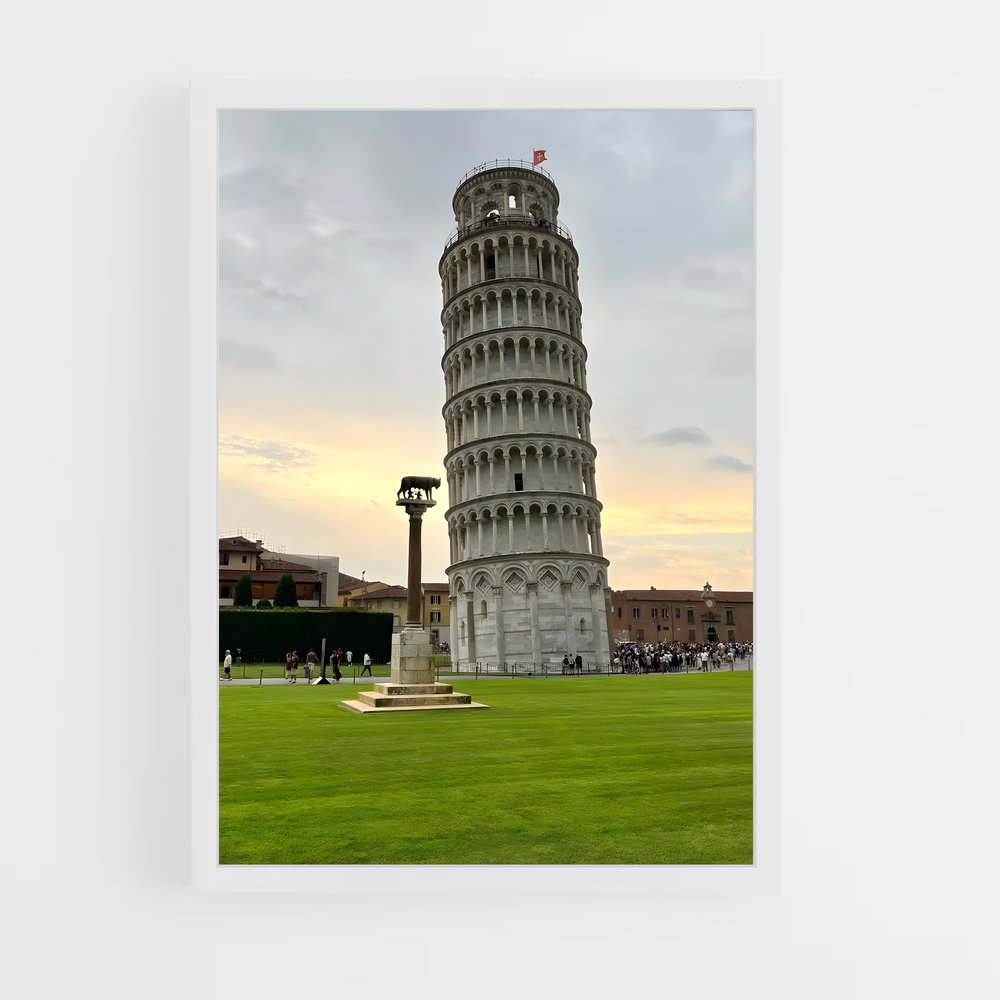 ap-leaning tower pisa-5 cadre Blanc