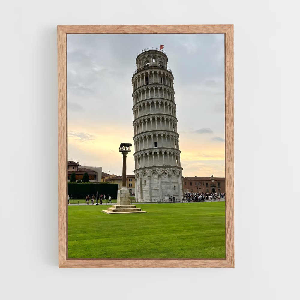 ap-leaning tower pisa-5 cadre Bois clair