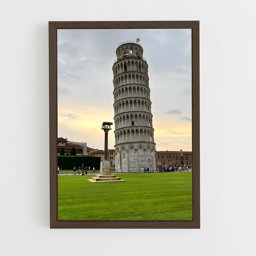 ap-leaning tower pisa-5 cadre Bois foncé
