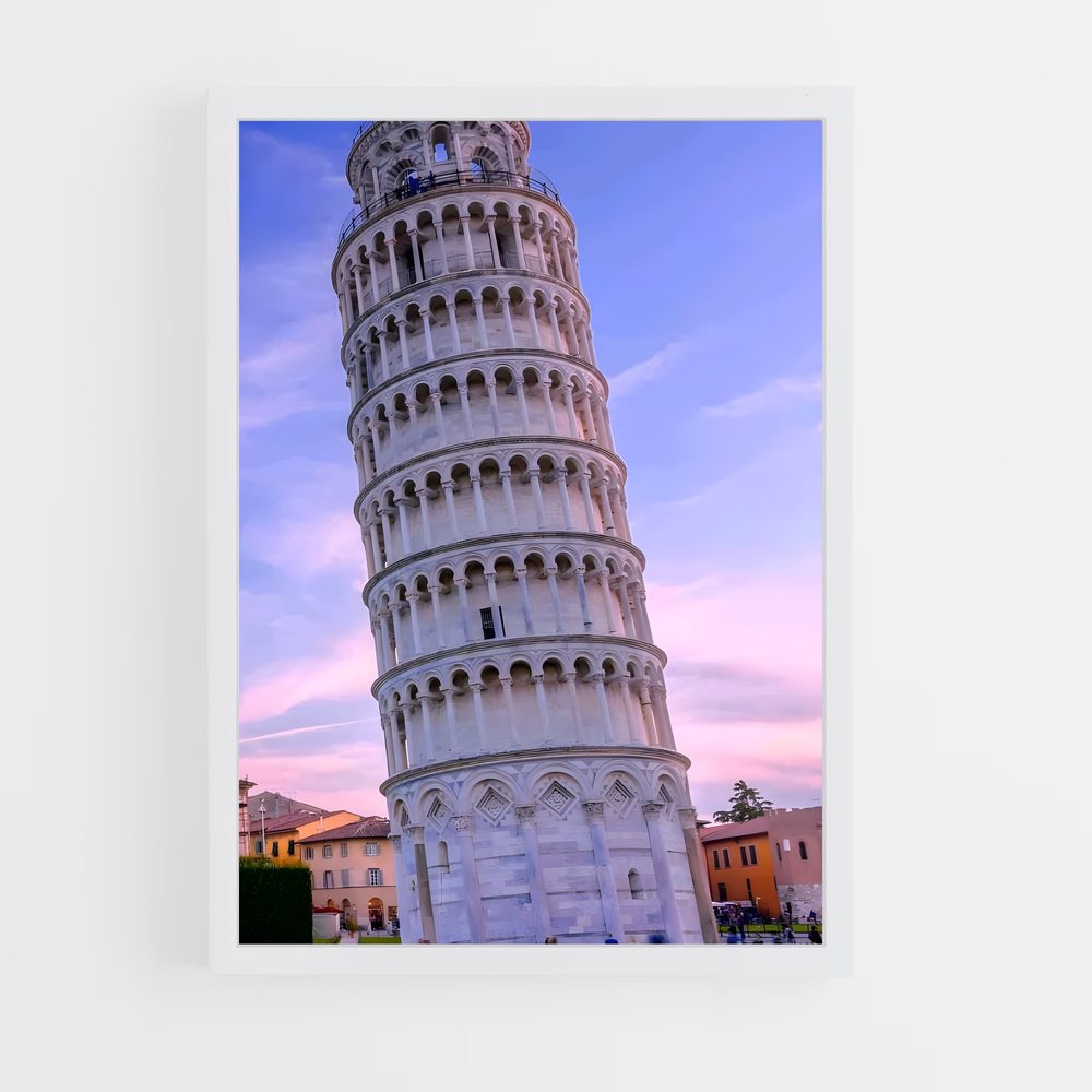 ap-leaning tower pisa-6 cadre Blanc