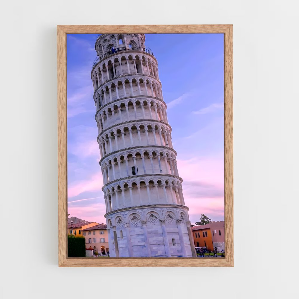 ap-leaning tower pisa-6 cadre Bois clair