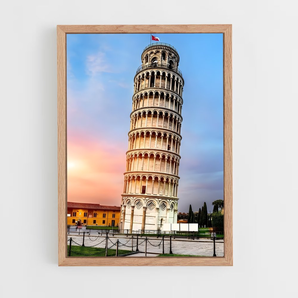 ap-leaning tower pisa-8 cadre Bois clair