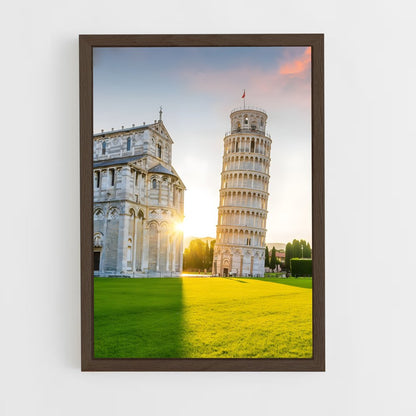 ap-leaning tower pisa-9 cadre Bois foncé