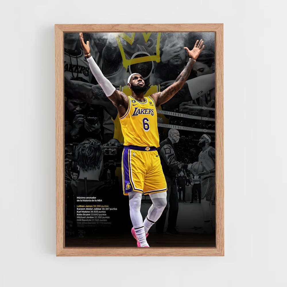 ap-lebron james-3 cadre Bois clair