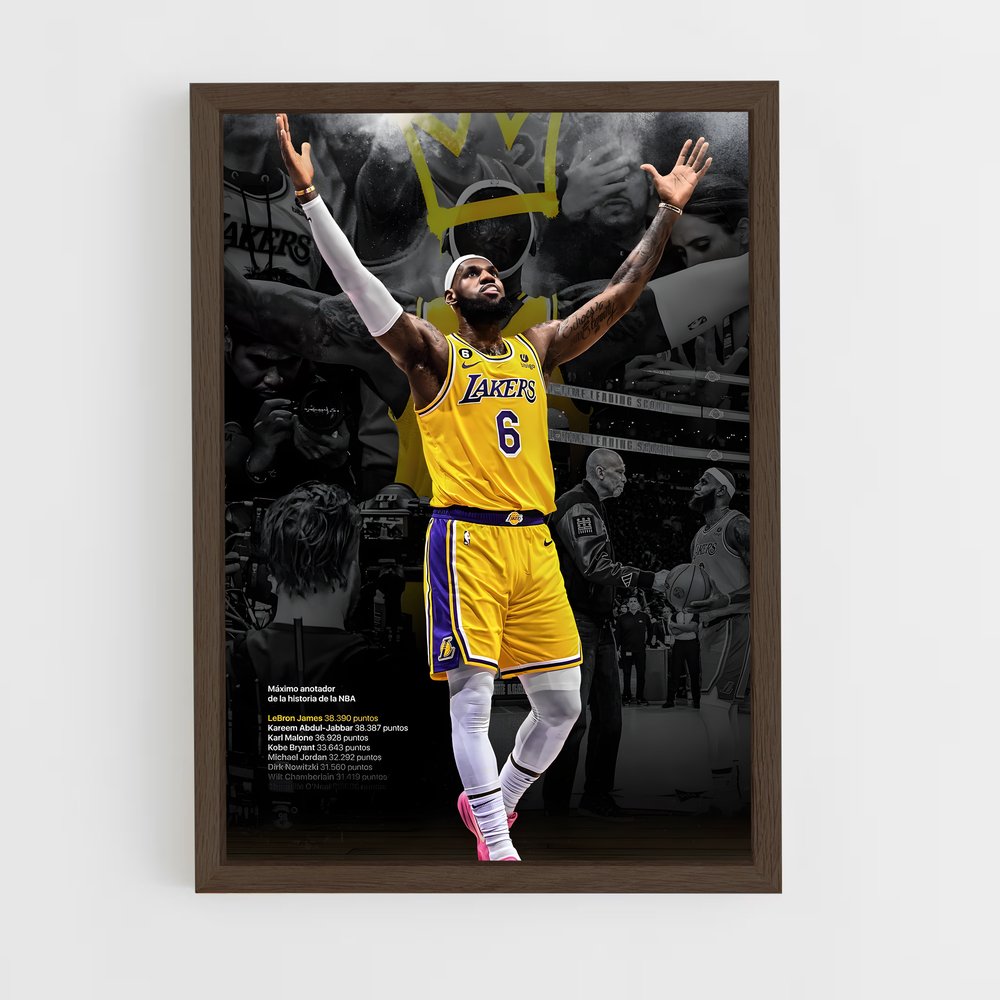 ap-lebron james-3 cadre Bois foncé
