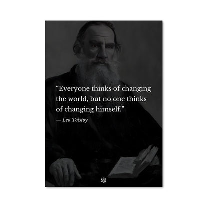 Poster Tolstoy en Réflexion