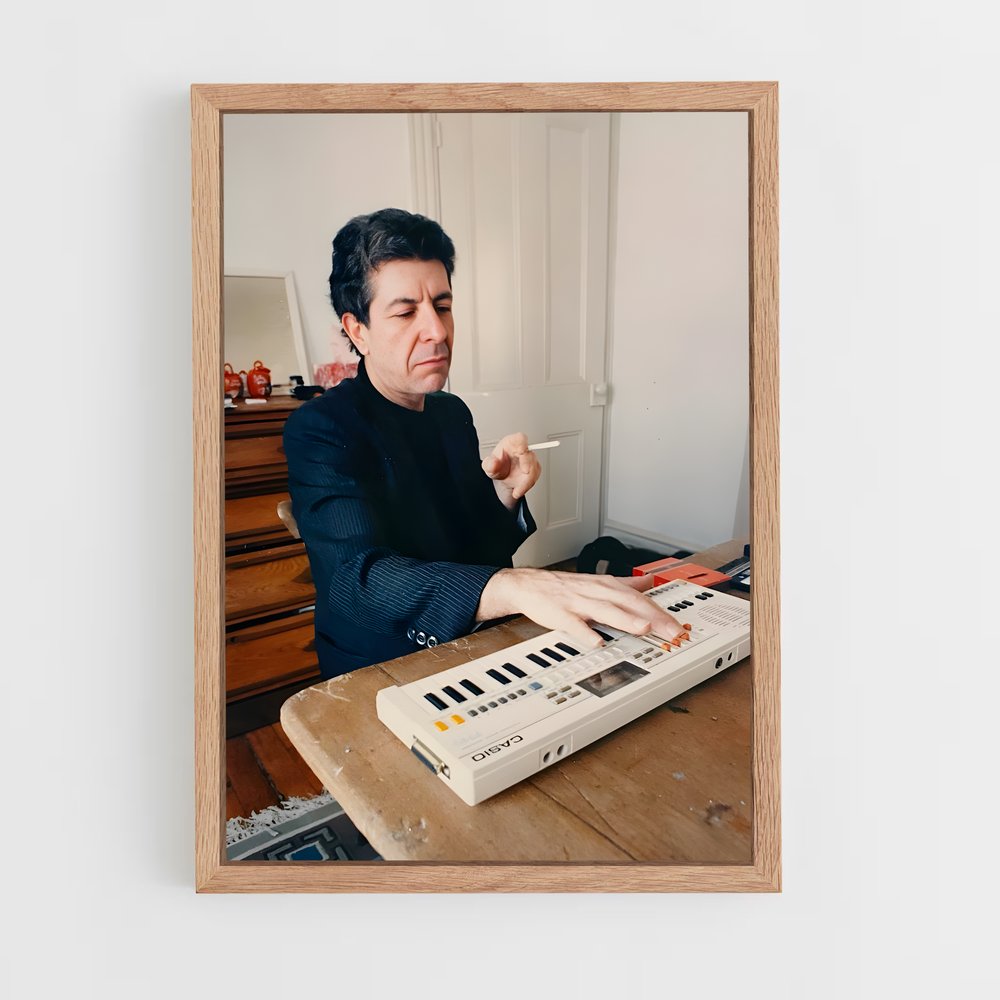 ap-leonard cohen-1 cadre Bois clair