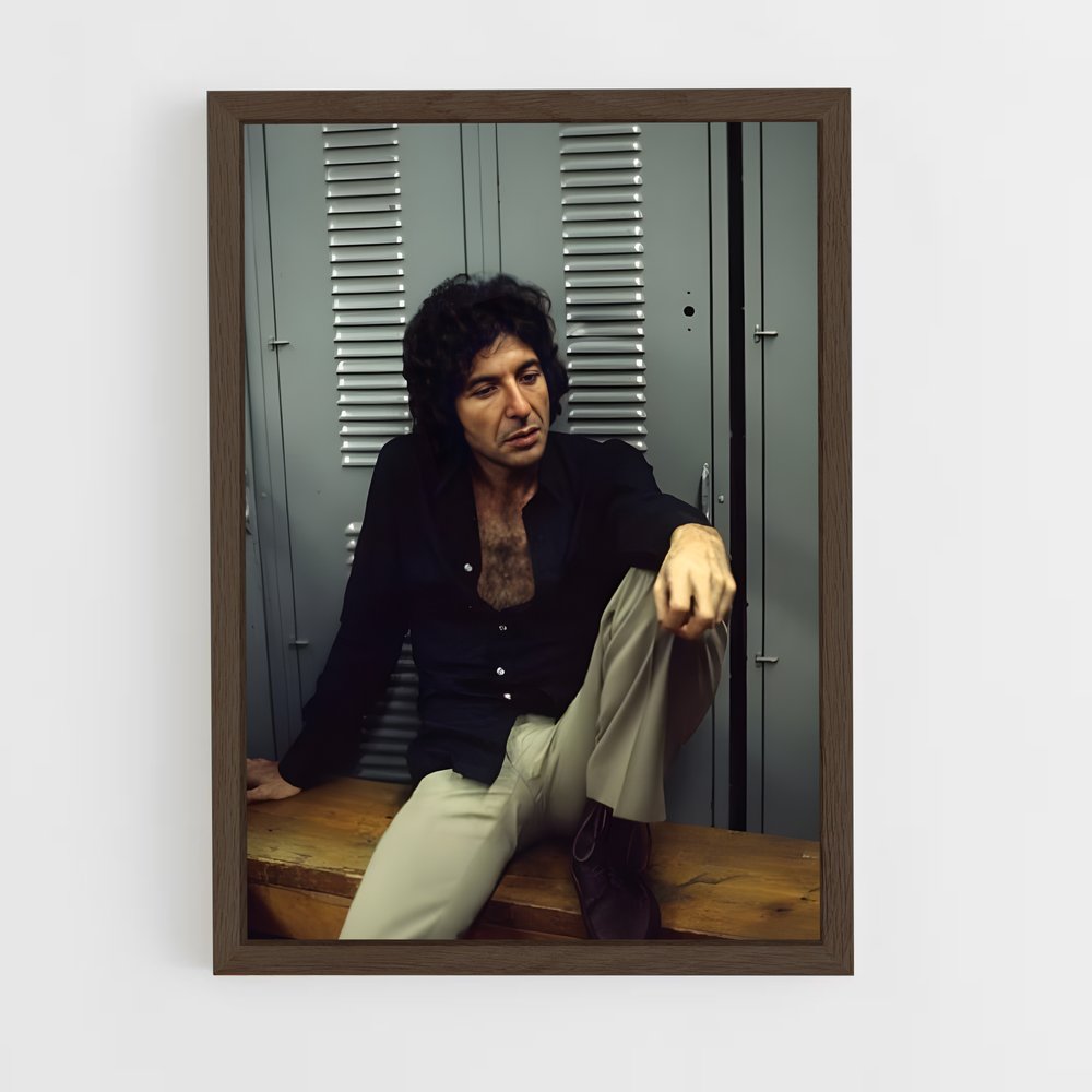 ap-leonard cohen-2 cadre Bois foncé