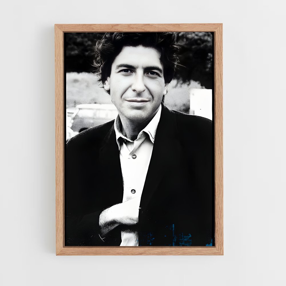 ap-leonard cohen-3 cadre Bois clair