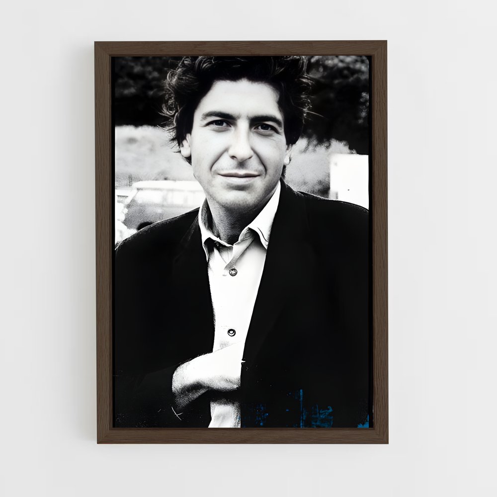 ap-leonard cohen-3 cadre Bois foncé