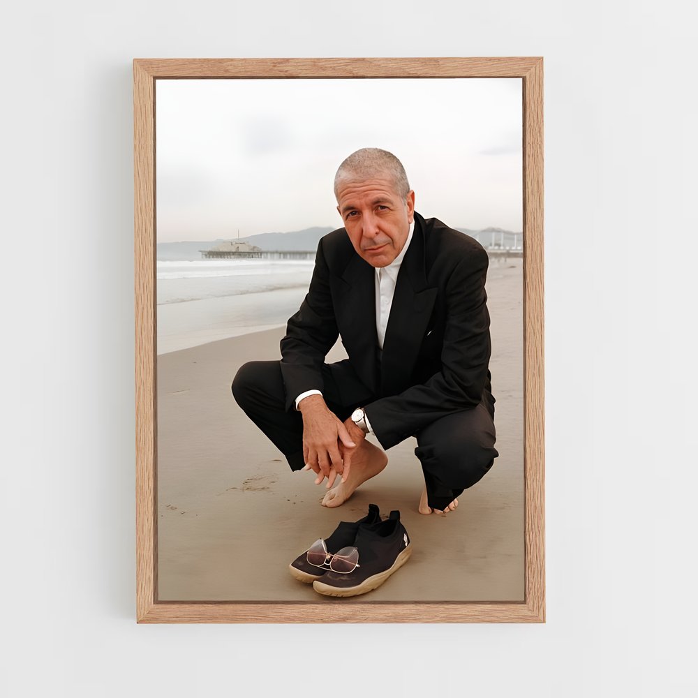 ap-leonard cohen-4 cadre Bois clair