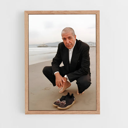 ap-leonard cohen-4 cadre Bois clair