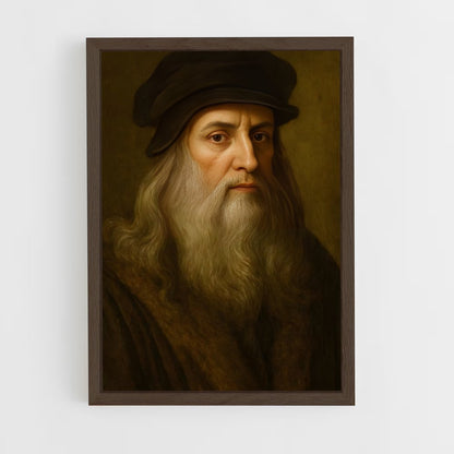 ap-leonardo da vinci-1 cadre Bois foncé